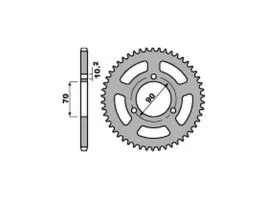 PBR 239 CORONA TRASMISSIONE PASSO 420 / 35 DENTI IN FERRO