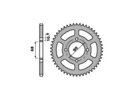 PBR 243 CORONA TRASMISSIONE PASSO 428 / 38 DENTI IN FERRO