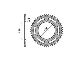 PBR 253 CORONA TRASMISSIONE PASSO 525 / 37 DENTI IN ERGAL