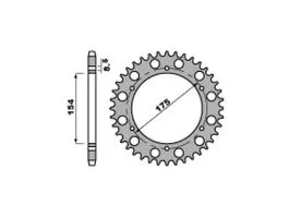 PBR 258 CORONA TRASMISSIONE PASSO 530 / 42 DENTI IN ERGAL