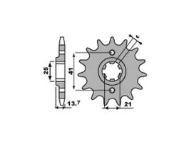 PBR 268 PIGNONE TRASMISSIONE ACCIAIO PASSO 530 / 15 DENTI