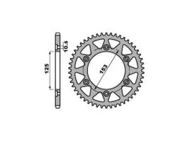 PBR 288 CORONA TRASMISSIONE PASSO 520 / 38 DENTI IN FERRO