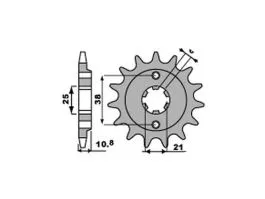 PBR 290 PIGNONE TRASMISSIONE ACCIAIO PASSO 525 / 14 DENTI
