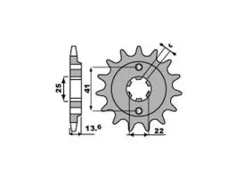 PBR 293 PIGNONE TRASMISSIONE ACCIAIO PASSO 525 / 16 DENTI