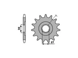 PBR 307 PIGNONE TRASMISSIONE ACCIAIO PASSO 520 / 12 DENTI