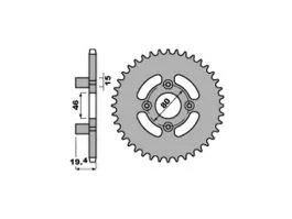 PBR 319 CORONA TRASMISSIONE PASSO 415 / 36 DENTI IN FERRO