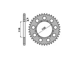 PBR 321 CORONA TRASMISSIONE PASSO 520 / 33 DENTI IN ERGAL