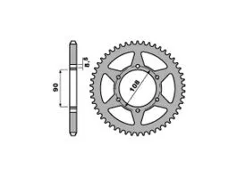 PBR 328 CORONA TRASMISSIONE PASSO 428 / 51 DENTI IN ERGAL