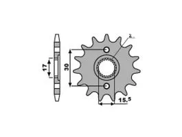 PBR 332M PIGNONE TRASMISSIONE ACCIAIO PASSO 428 / 14 DENTI
