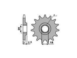 PBR 340 PIGNONE TRASMISSIONE ACCIAIO PASSO 520 / 11 DENTI
