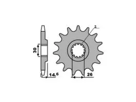 PBR 341 PIGNONE TRASMISSIONE ACCIAIO PASSO 530 / 18 DENTI