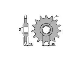 PBR 343 PIGNONE TRASMISSIONE ACCIAIO PASSO 520 / 15 DENTI