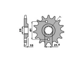 PBR 345 PIGNONE TRASMISSIONE ACCIAIO PASSO 520 / 13 DENTI