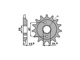 PBR 346 PIGNONE TRASMISSIONE ACCIAIO PASSO 525 / 14 DENTI