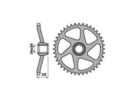 PBR 3555 CORONA TRASMISSIONE PASSO 415 / 39 DENTI IN FERRO