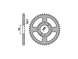 PBR 4301 CORONA TRASMISSIONE PASSO 520 / 40 DENTI IN ACCIAIO