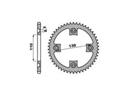 PBR 4306 CORONA TRASMISSIONE PASSO 420 / 42 DENTI IN ERGAL