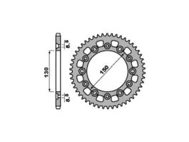 PBR 4308 CORONA TRASMISSIONE PASSO 520 / 38 DENTI IN ACCIAIO