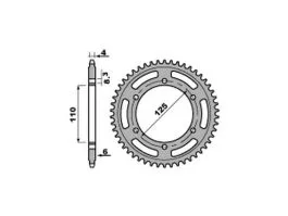 PBR 4319 CORONA TRASMISSIONE PASSO 415 / 48 DENTI IN ERGAL