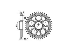 PBR 4320 CORONA TRASMISSIONE PASSO 525 / 34 DENTI IN ERGAL