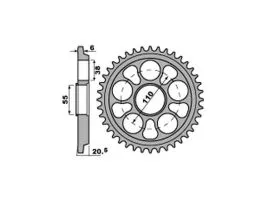PBR 4320M CORONA TRASMISSIONE PASSO 520 / 35 DENTI IN ERGAL