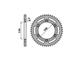 PBR 4325 CORONA TRASMISSIONE PASSO 428 / 52 DENTI IN ACCIAIO