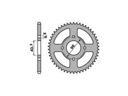 PBR 4333 CORONA TRASMISSIONE PASSO 428 / 48 DENTI IN ACCIAIO