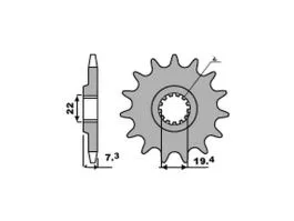 PBR 434 PIGNONE TRASMISSIONE ACCIAIO PASSO 520 / 14 DENTI