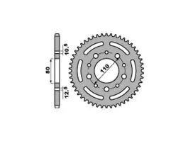 PBR 4350 CORONA TRASMISSIONE PASSO 525 / 36 DENTI IN ACCIAIO