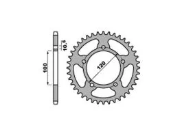 PBR 4363 CORONA TRASMISSIONE PASSO 525 / 40 DENTI IN ACCIAIO