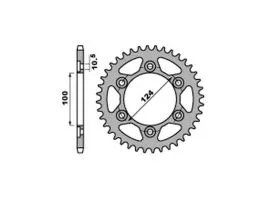 PBR 4366 CORONA TRASMISSIONE PASSO 525 / 37 DENTI IN ACCIAIO