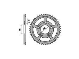 PBR 4375 CORONA TRASMISSIONE PASSO 520 / 41 DENTI IN ERGAL