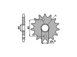 PBR 438 PIGNONE TRASMISSIONE FERRO PASSO 520 / 13 DENTI
