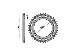 PBR 4399 CORONA TRASMISSIONE PASSO 530 / 40 DENTI IN ERGAL