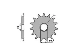 PBR 439 PIGNONE TRASMISSIONE ACCIAIO PASSO 530 / 15 DENTI