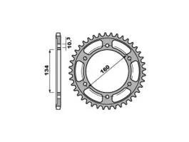 PBR 4405 CORONA TRASMISSIONE PASSO 525 / 41 DENTI IN ACCIAIO
