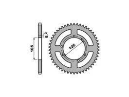PBR 4413 CORONA TRASMISSIONE PASSO 428 / 49 DENTI IN FERRO