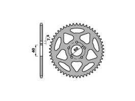 PBR 4421 CORONA TRASMISSIONE PASSO 428 / 43 DENTI IN ERGAL