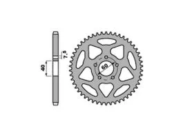 PBR 4422 CORONA TRASMISSIONE PASSO 420 / 40 DENTI IN ERGAL