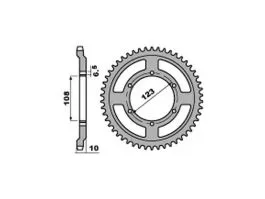 PBR 4430 CORONA TRASMISSIONE PASSO 420 / 52 DENTI IN FERRO