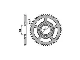 PBR 4432 CORONA TRASMISSIONE PASSO 420 / 45 DENTI IN FERRO