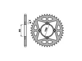 PBR 4451 CORONA TRASMISSIONE PASSO 520 / 36 DENTI IN ERGAL