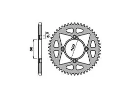 PBR 4452 CORONA TRASMISSIONE PASSO 428 / 48 DENTI IN ACCIAIO