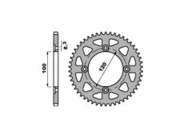 PBR 4453 CORONA TRASMISSIONE PASSO 420 / 50 DENTI IN FERRO