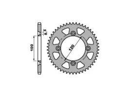 PBR 4543 CORONA TRASMISSIONE PASSO 520 / 46 DENTI IN ACCIAIO