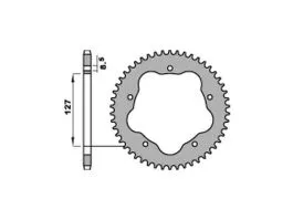 PBR 4566 CORONA TRASMISSIONE PASSO 525 / 36 DENTI IN ERGAL DURO