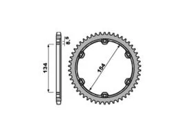 PBR 4573 CORONA TRASMISSIONE PASSO 525 / 37 DENTI IN ERGAL DURO