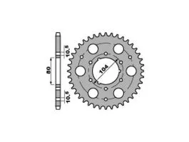 PBR 4578 CORONA TRASMISSIONE PASSO 520 / 34 DENTI IN ACCIAIO