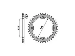 PBR 4588 CORONA TRASMISSIONE PASSO 520 / 38 DENTI IN ERGAL