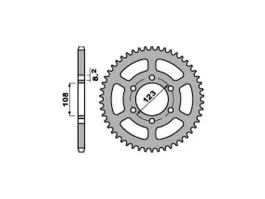 PBR 4607 CORONA TRASMISSIONE PASSO 428 / 49 DENTI IN ACCIAIO